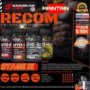 BEST RECOMP STACK SARMS - Recom for Best Result | Gaining Maintain - Lean Mass - Recovery - Max Health By Savage Line Labs USA